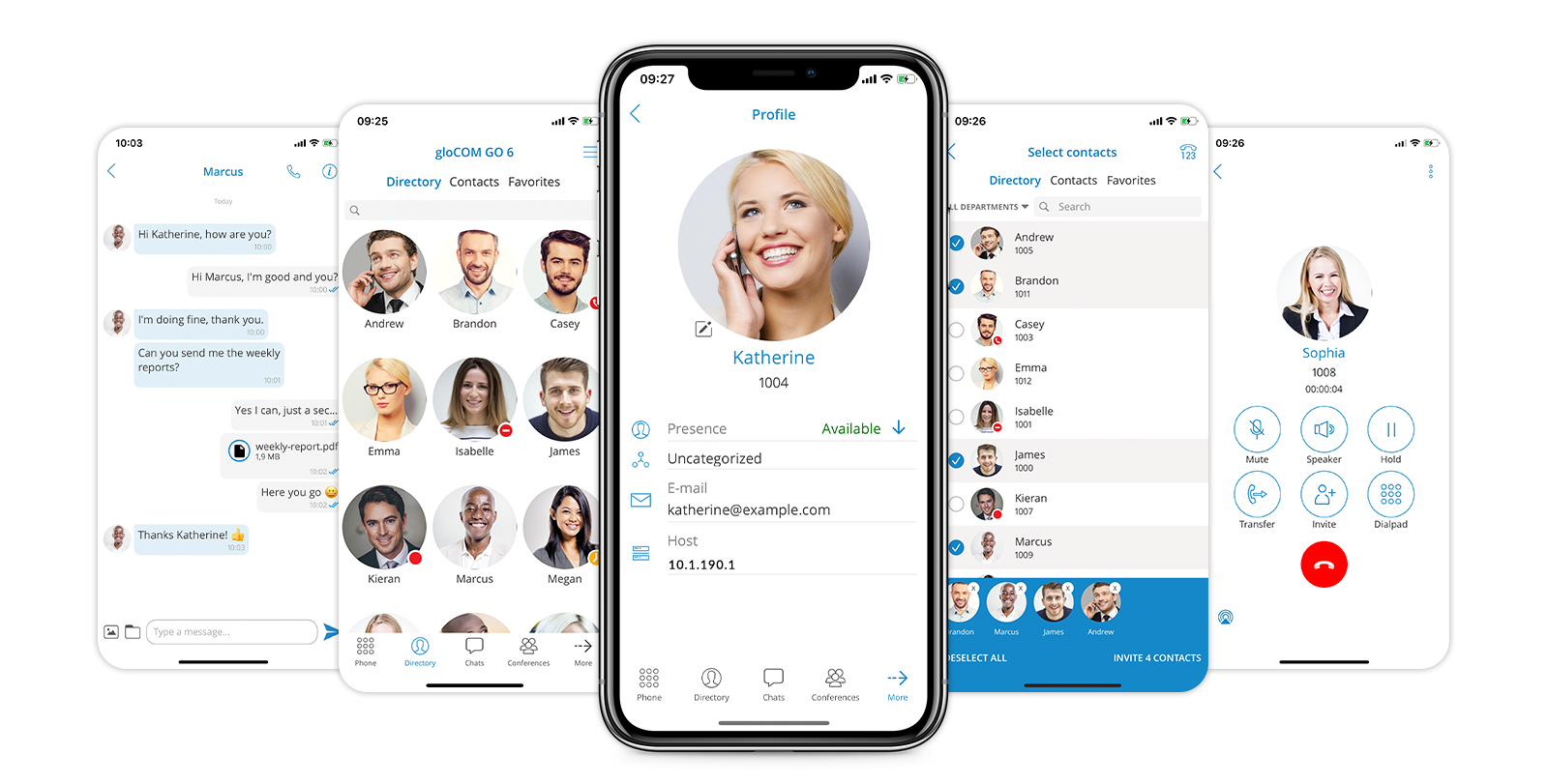 EasyVoIP Connect app on phone, laptop and desktop