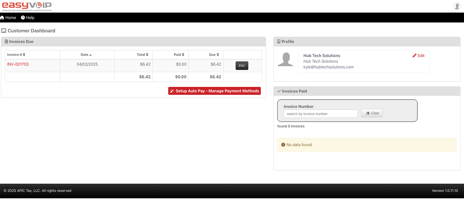 EasyVoIP Payment Portal