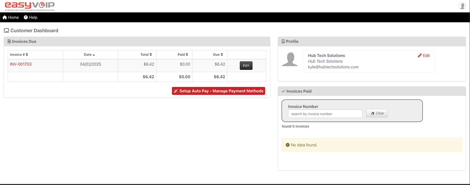 Customer Dashboard