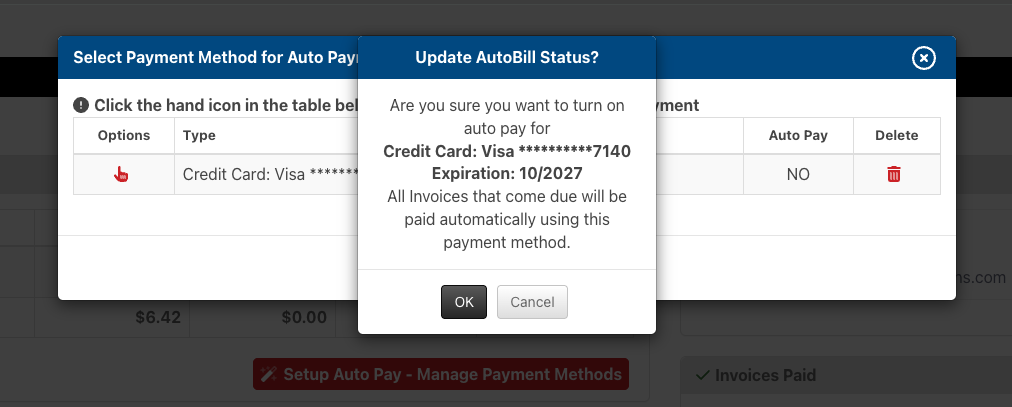 Verify Auto-Pay Method